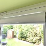 Pleated blind door